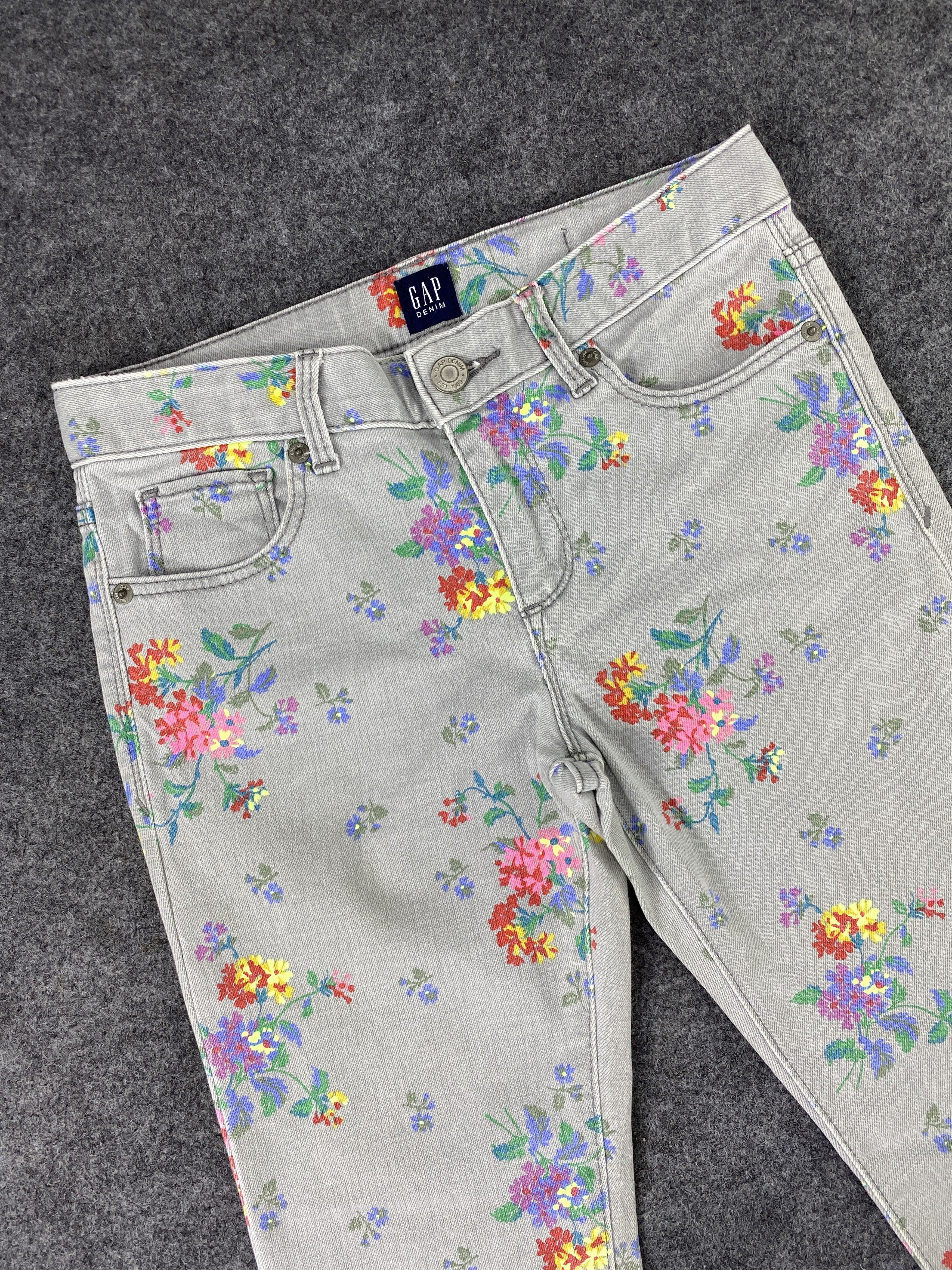 Gap GAP FLORAL SKINNY JEANS - J1082 Size 27" / US 4 / IT 40 - 5 Thumbnail