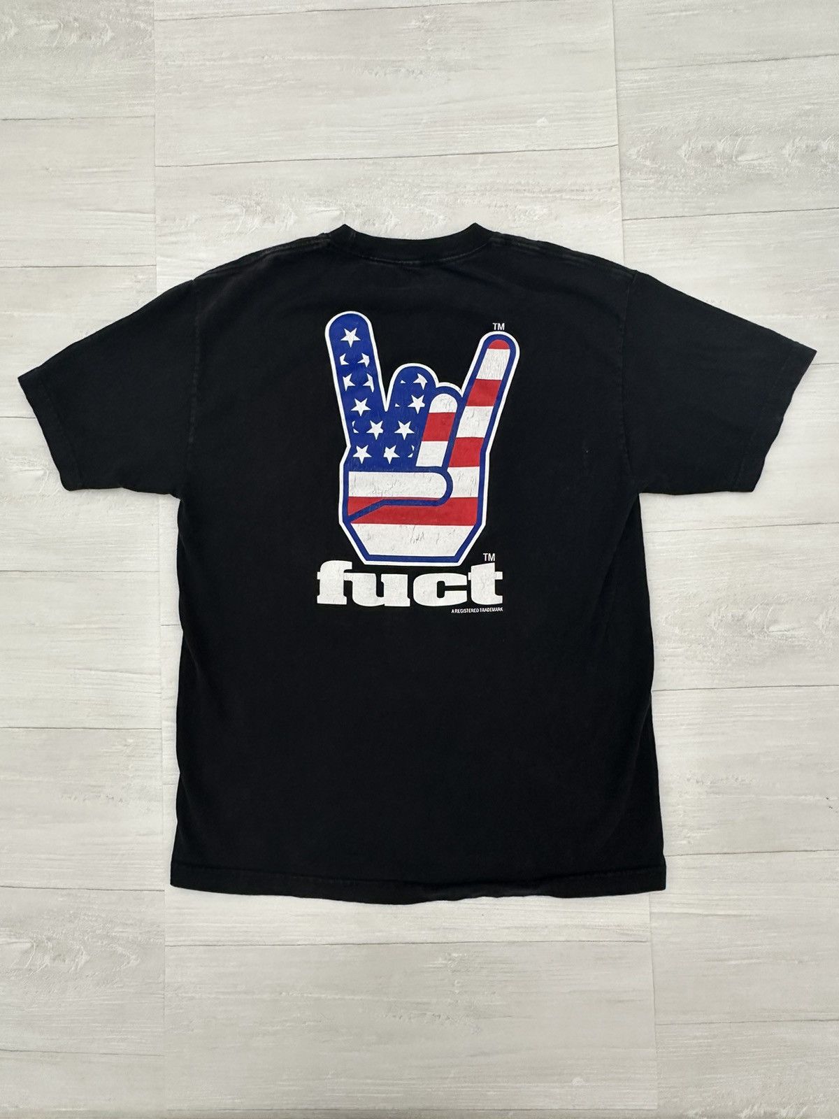 FUCT Fuct " Horned " USA America Hands Tee Black Sz. Large L Size US L / EU 52-54 / 3 - 1 Thumbnail