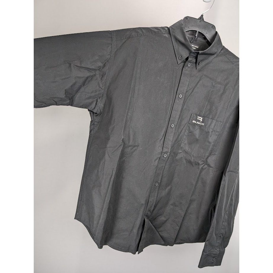 Balenciaga o1rshd1 Dress Shirt in Black Size US XS / EU 42 / 0 - 11 Thumbnail