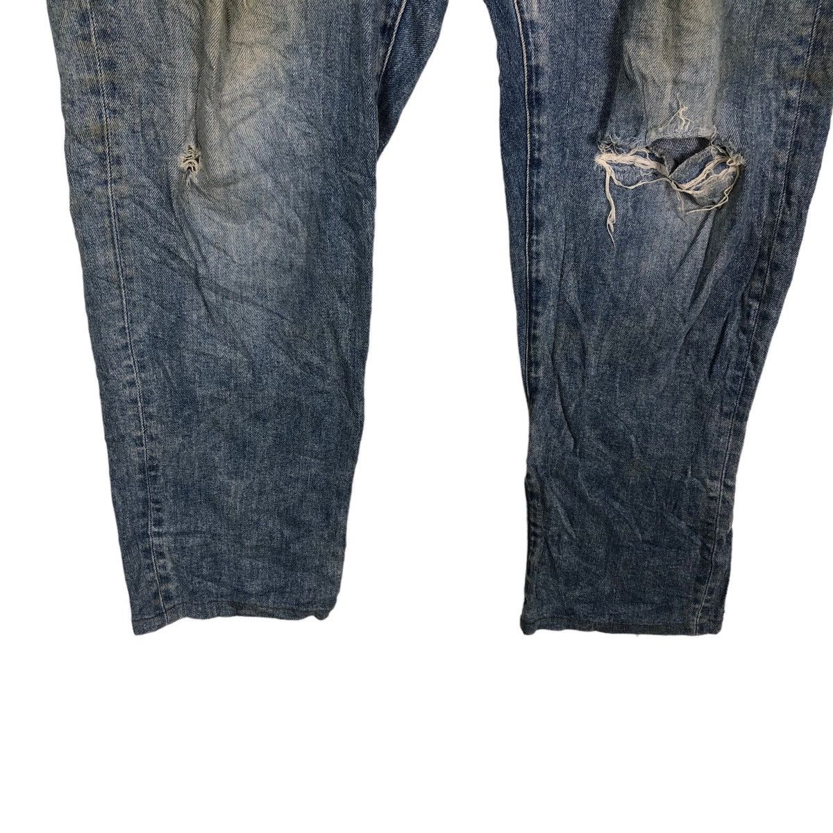Japanese Brand 🔥RARE DISTRESSED DENIM UNIQLO JEANS JAPAN MADE ISSEY MIYAKE Size US 36 / EU 52 - 4 Thumbnail