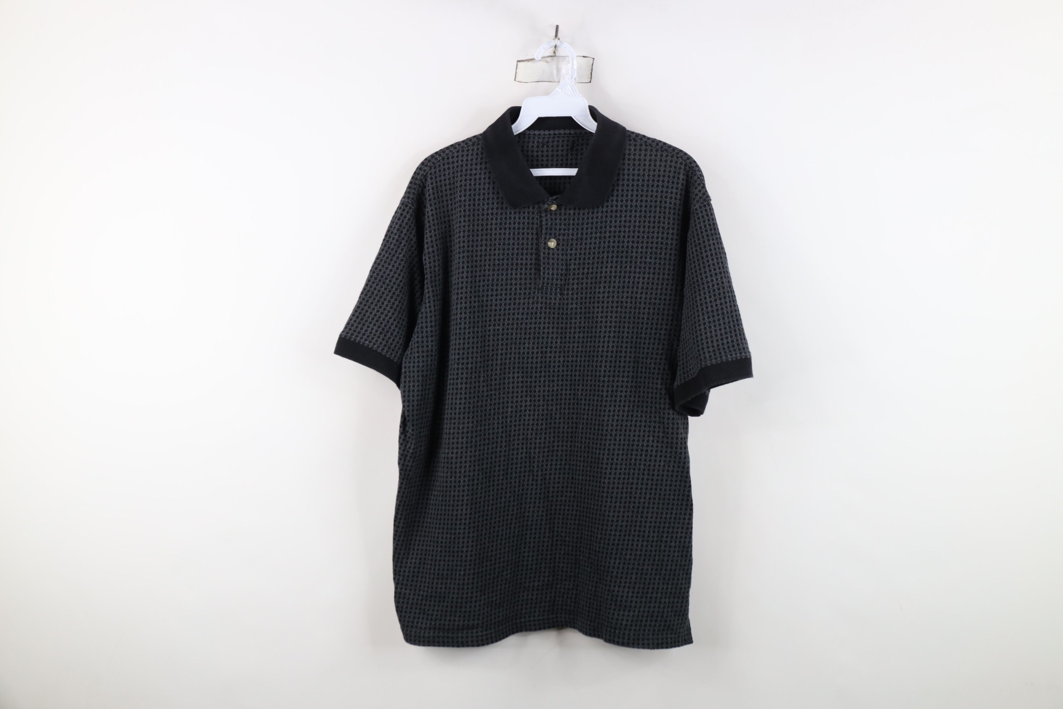 Vintage Vintage 90s Streetewar Diamond Knit Golf Polo Shirt Size US L / EU 52-54 / 3 - 1 Thumbnail