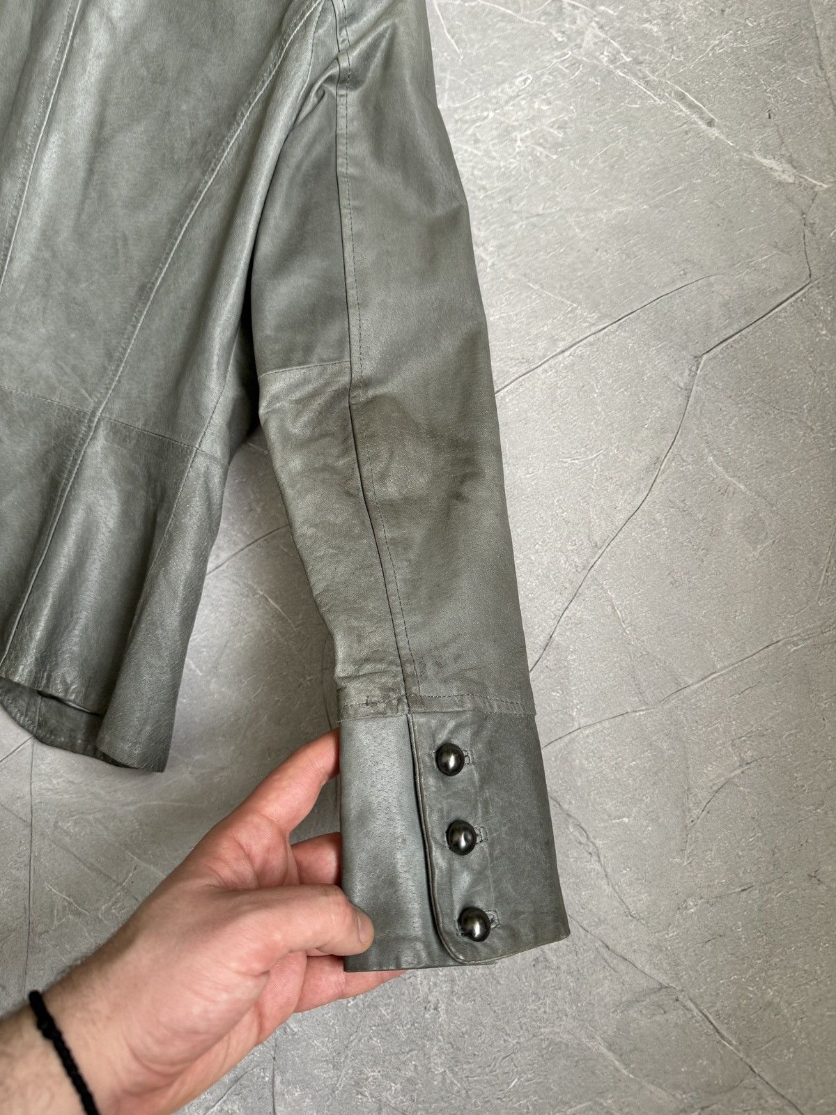 Hysteric Glamour 00s Napoleon Military Dirty Leather Jacket PPFM Style Size M / US 6-8 / IT 42-44 - 20 Thumbnail