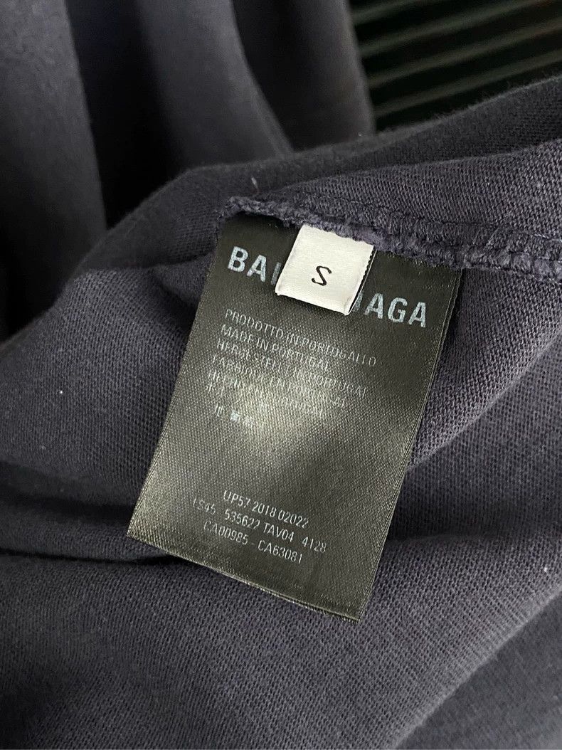 Balenciaga Balenciaga Wheat Ear and Letter Logo Navy Blue Short Sleev Size US S / EU 44-46 / 1 - 7 Thumbnail