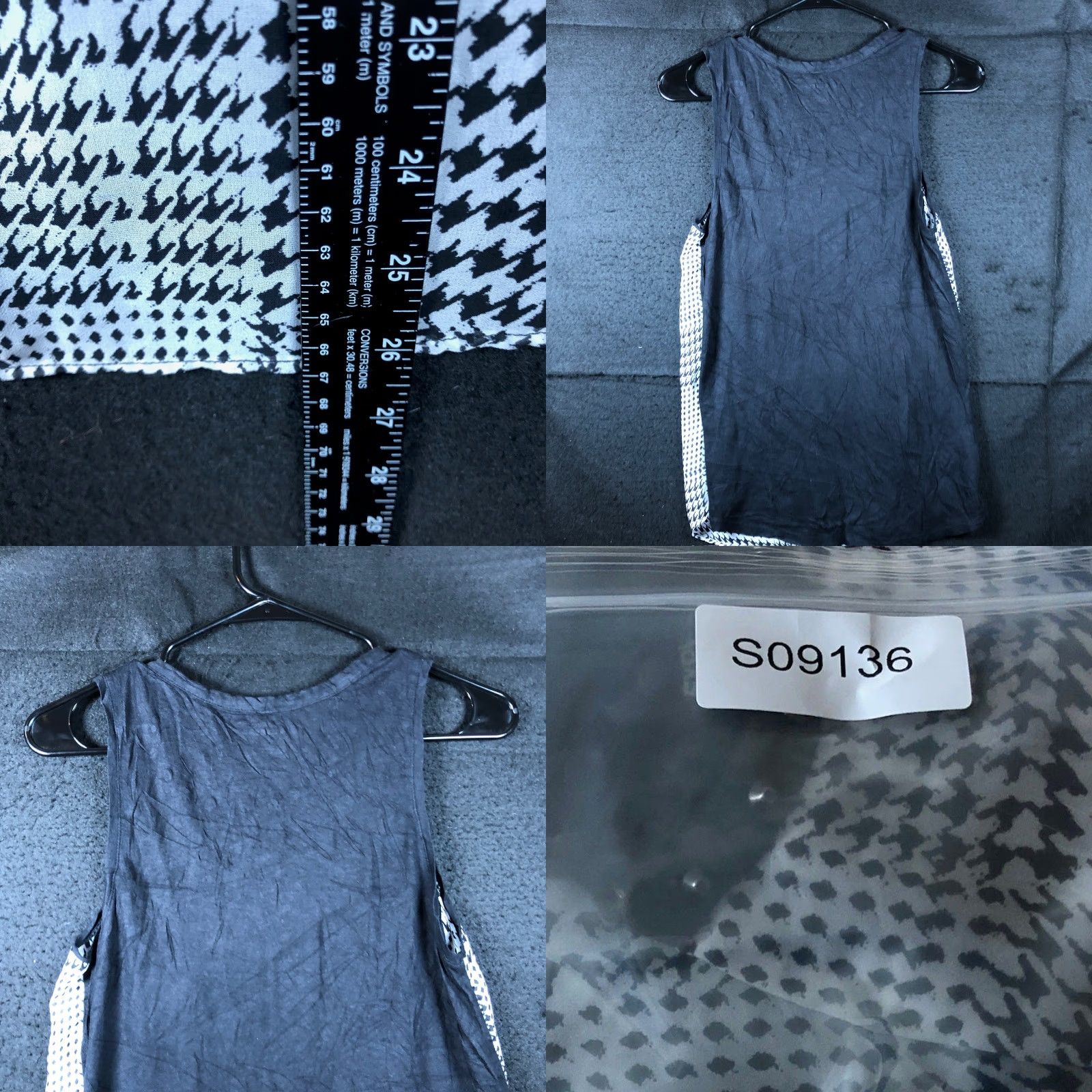 Express Express Womens Tank White Black Pattern Scoop Neck Sheer Small Size S / US 4 / IT 40 - 8 Thumbnail