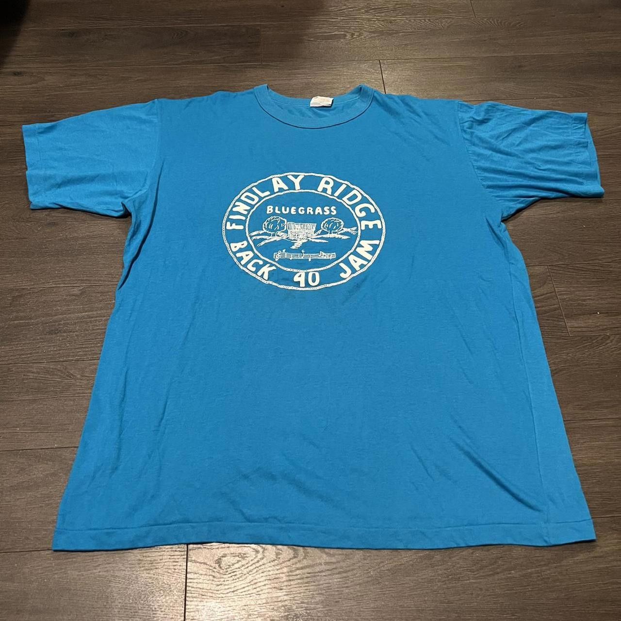 Designer Vintage Findlay Ridge Bluegrass Back 40 Jam T Shirt 80s Size US XL / EU 56 / 4 - 3 Thumbnail