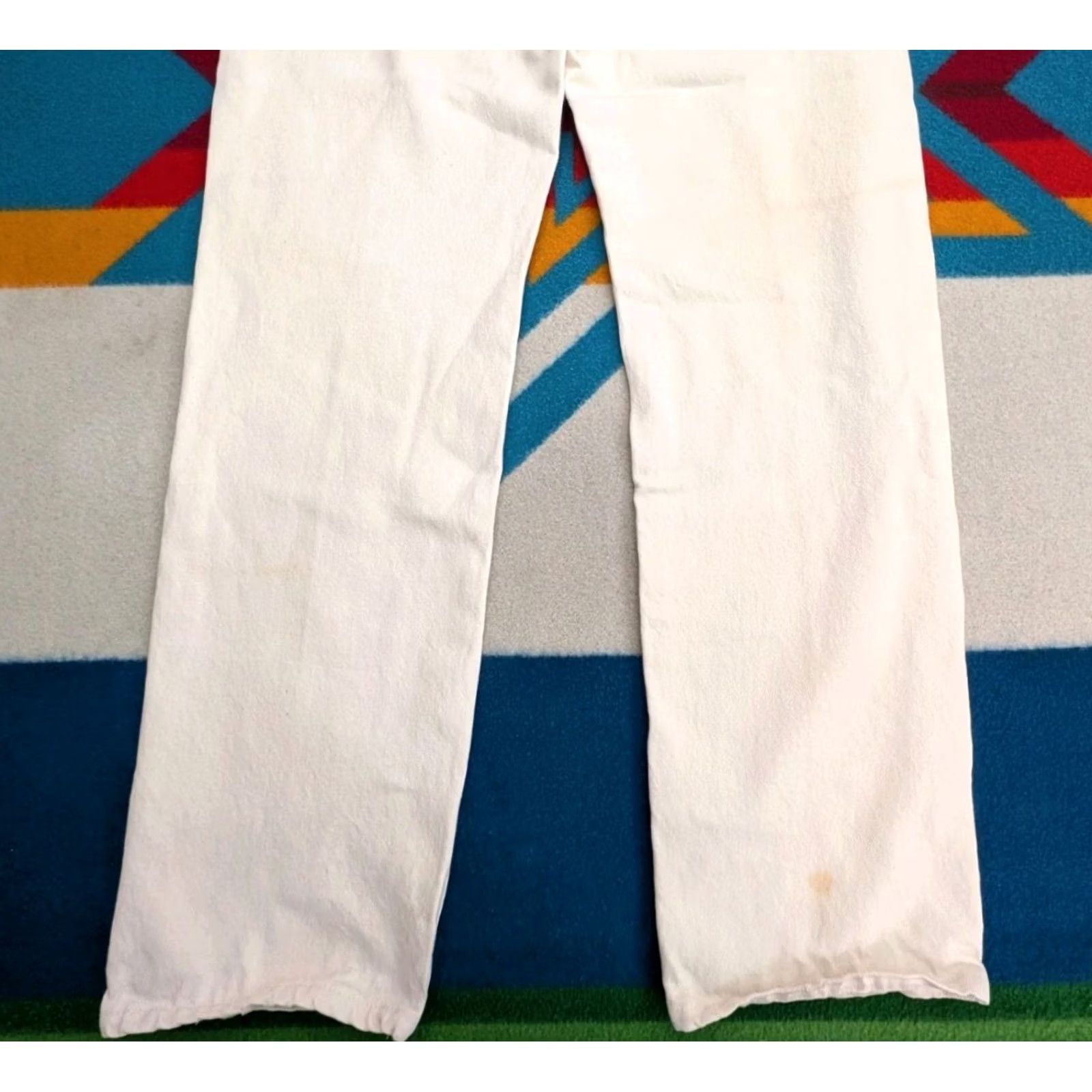 Levi's VINTAGE Levi's 501 XX Jeans White Denim Button Fly 32x31 USA 80s 90s Mens Size US 32 / EU 48 - 4 Thumbnail