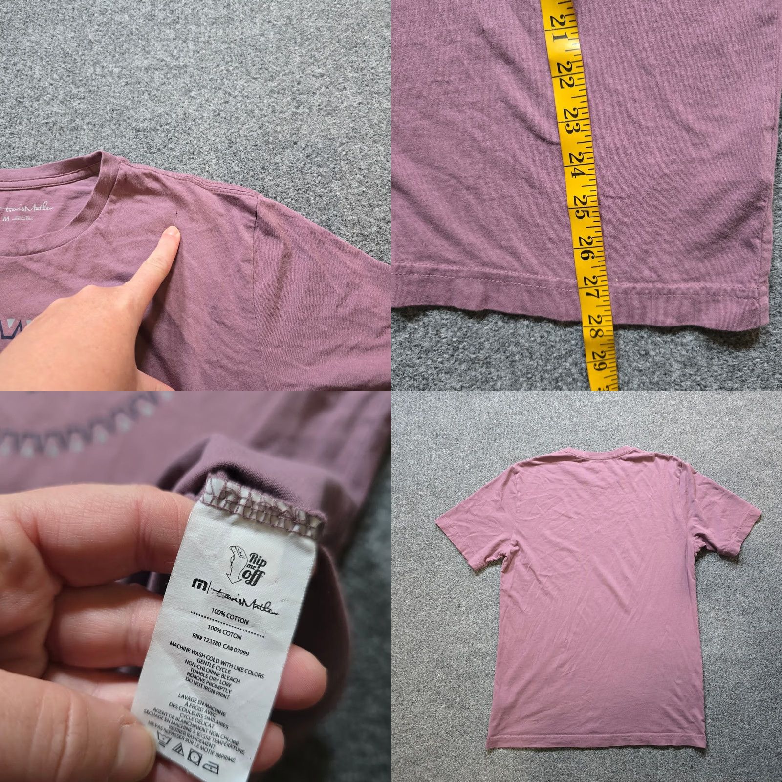 TravisMathew Travis Mathew Top Womens Medium Purple Short Sleeve Logo Crew Neck Casual Basic Shirt Size M / US 6-8 / IT 42-44 - 8 Thumbnail