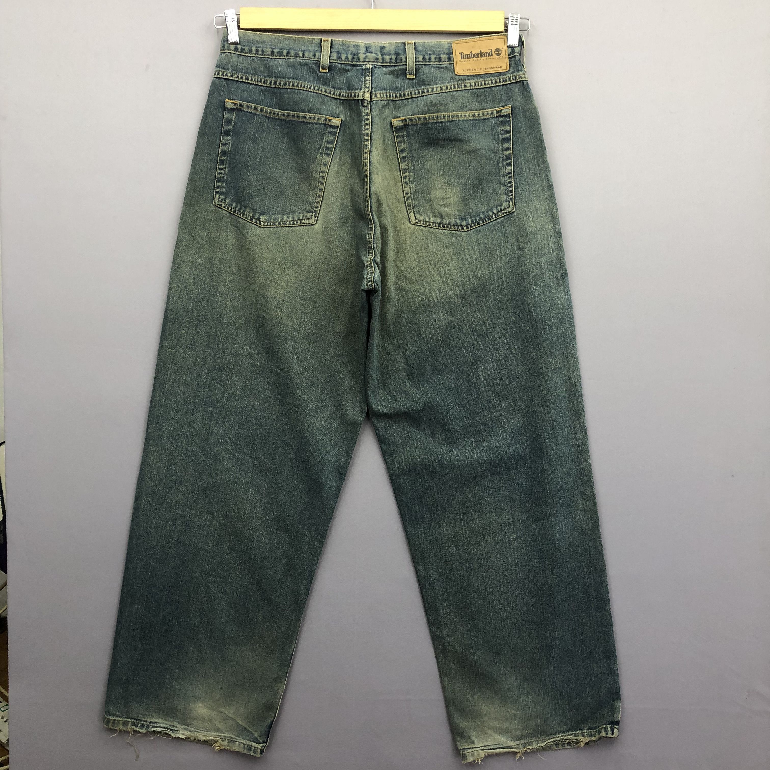 Jean Vintage Timberland Baggy Jeans Faded Loose Denim Size US 36 / EU 52 - 2 Thumbnail