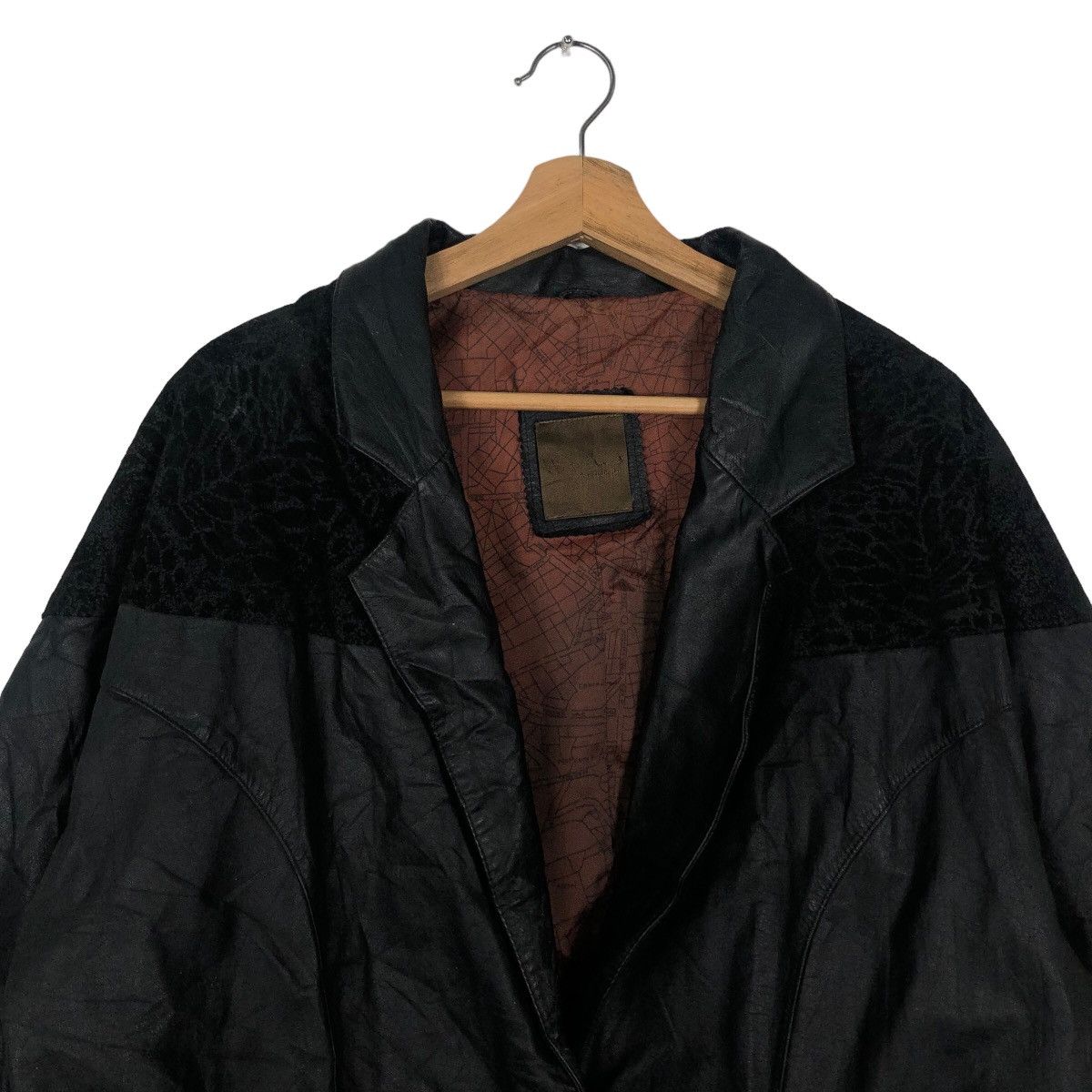 Japanese Brand 🔥90s Double Breast Chore Leather Jacket Issey Miyake Design Size US M / EU 48-50 / 2 - 2 Thumbnail
