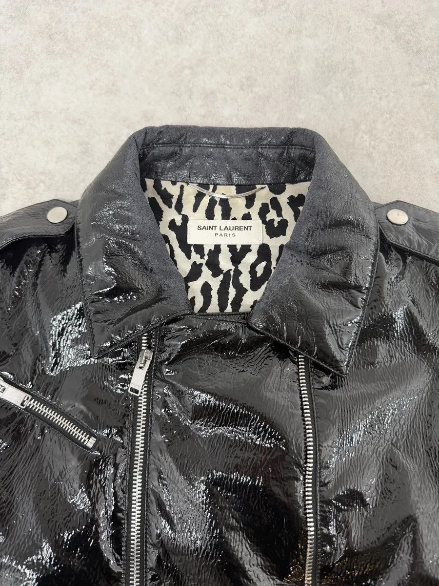 Saint Laurent Paris AW2015 Saint Laurent Black Patent Leather Multi Zip Jacket by Hedi Slimane Size US S / EU 44-46 / 1 - 12 Thumbnail