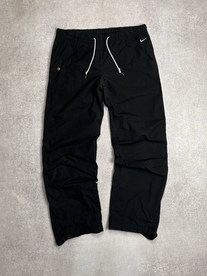 Nike × Vintage Vintage Nike Swoosh Baggy Cotton Track Pants Y2K M Size US 32 / EU 48 - 1 Thumbnail