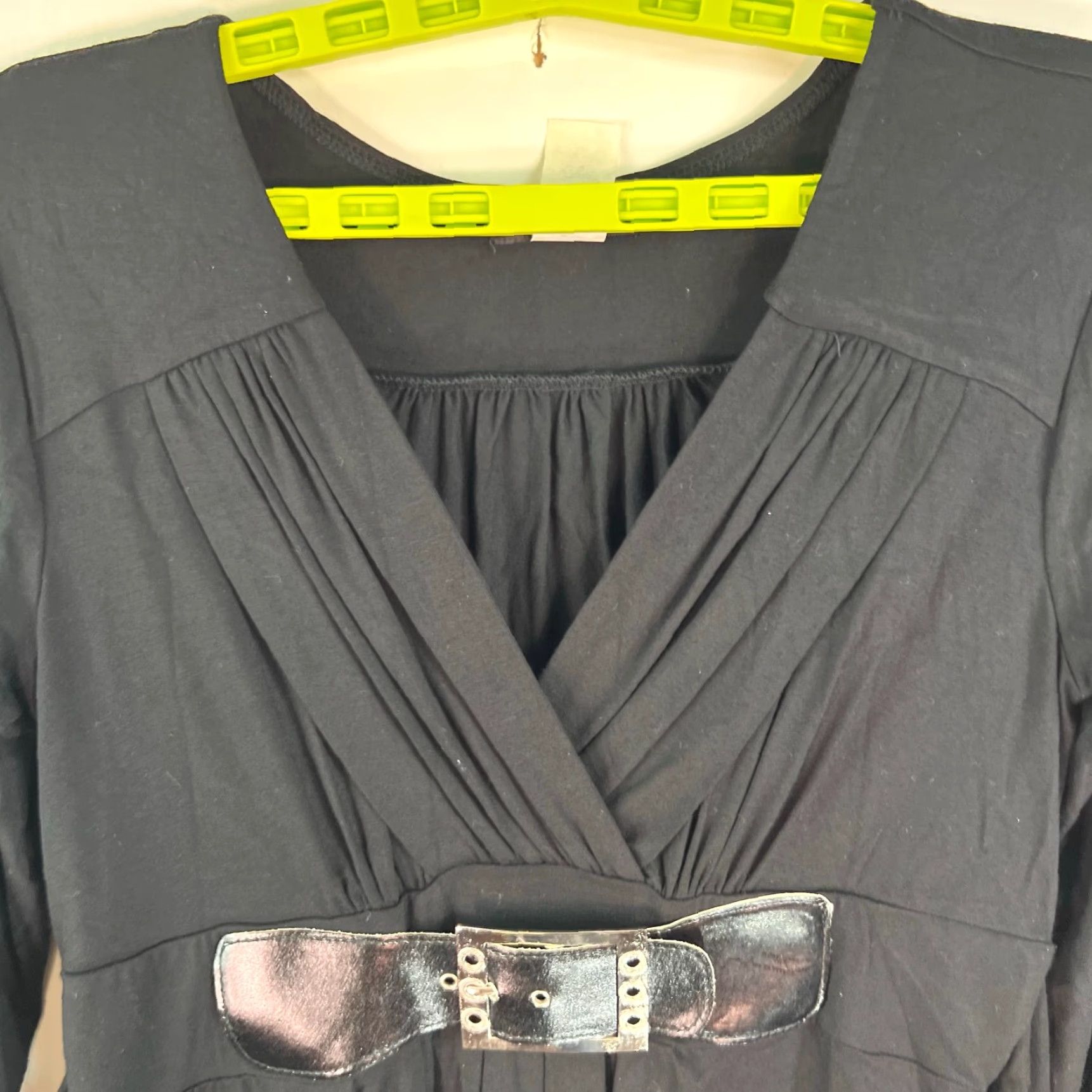 Vintage JTB Buckle Tie Dress Womens Size S Black Rayon Vintage Size S / US 4 / IT 40 - 3 Thumbnail