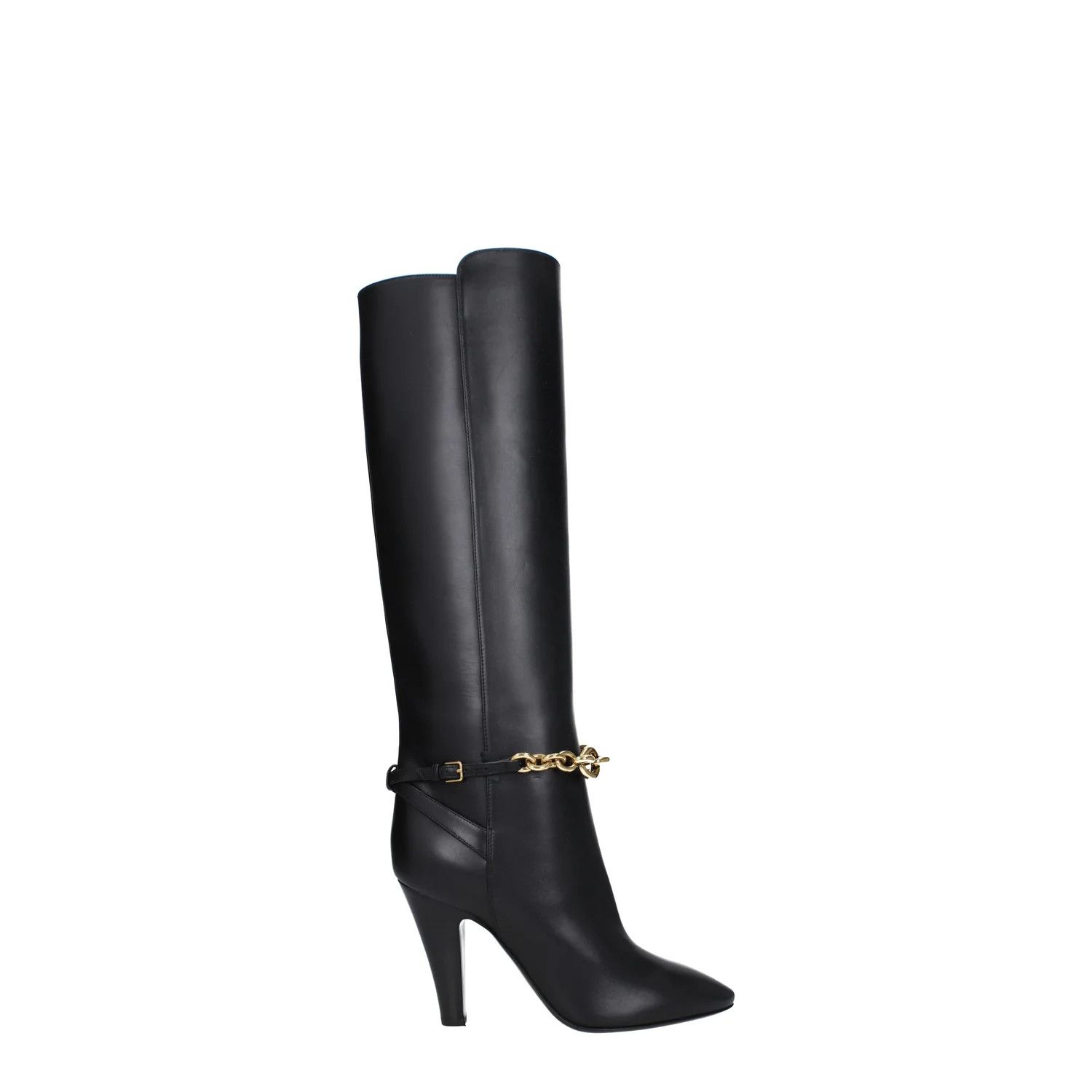 Saint Laurent Paris ob1o1e1124 Leather Boots in Black Size US 7.5 / IT 37.5 - 1 Thumbnail