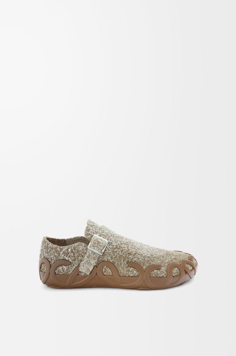 Loewe o1in1g0426 Rise Loafers in Brushed Suede in Khaki Green Size US 8 / EU 41 - 1 Thumbnail