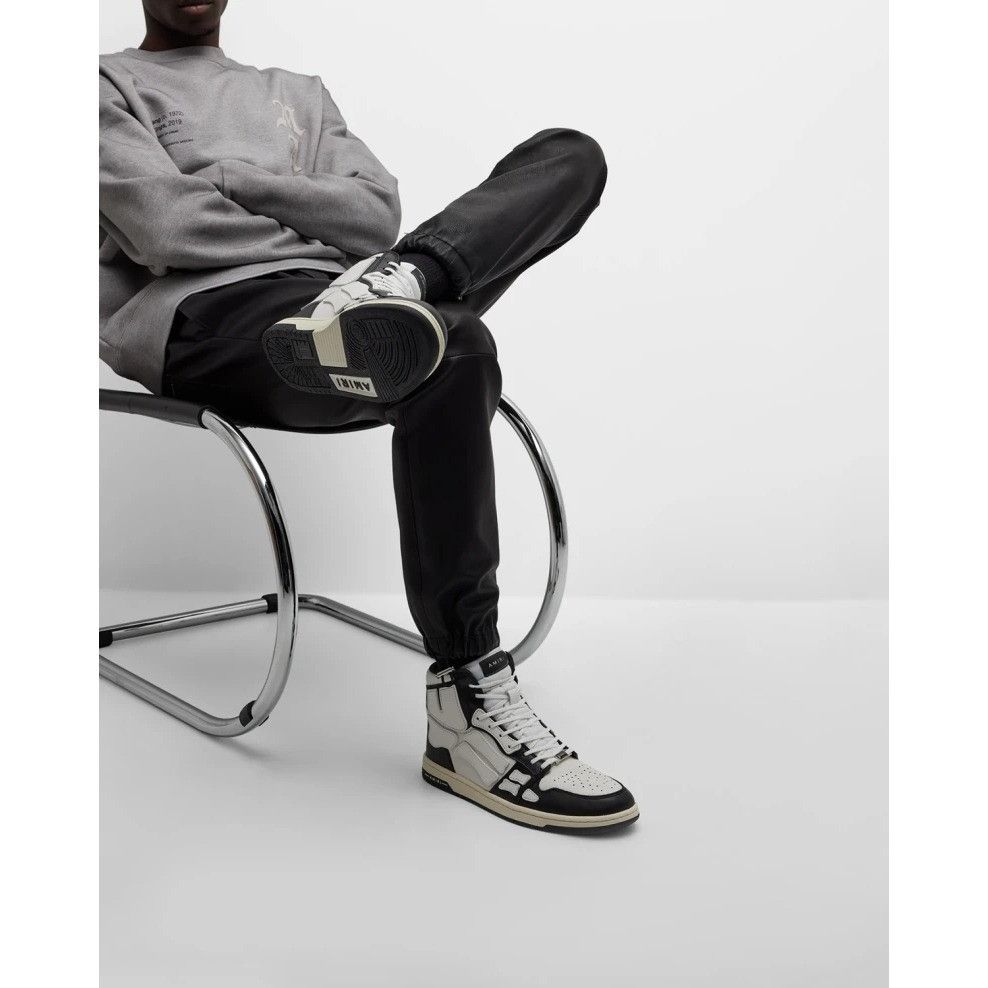 Amiri Amiri Skel Top Hi Sneakers in Black & White 44 New with Box Size US 11 / EU 44 - 15 Thumbnail