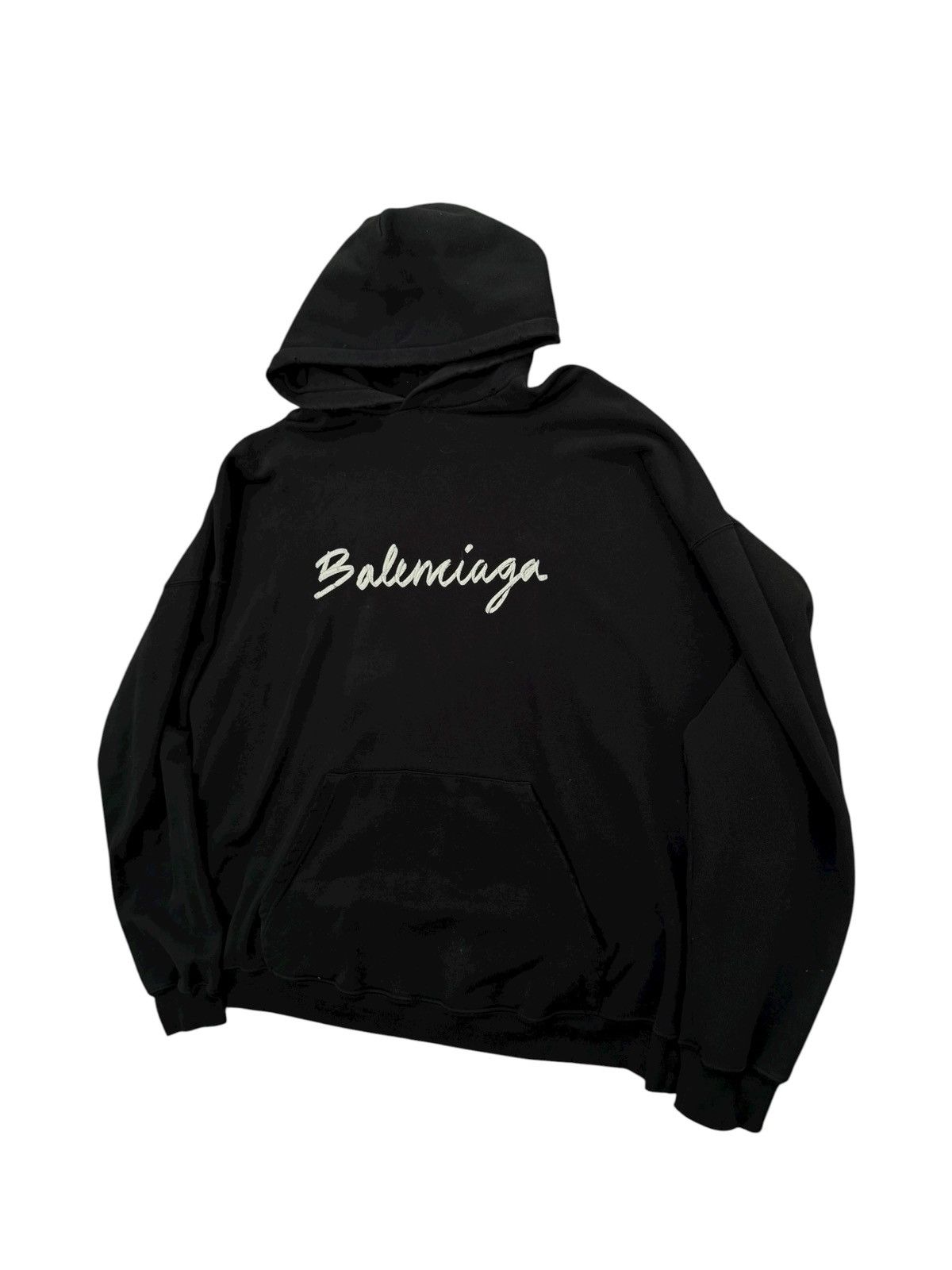 Balenciaga Balenciaga cursive spell out hoodie Size US L / EU 52-54 / 3 - 3 Thumbnail