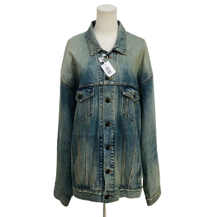 Balenciaga Balenciaga Distressed Denim Jacket Size 2 Size US M / EU 48-50 / 2 - 1 Thumbnail