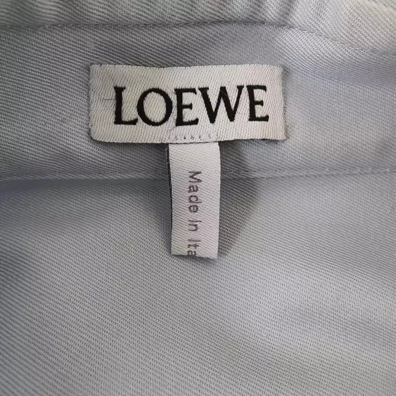 Loewe LOEWE Solid color front pocket Logo printed long sleeve sh Size L / US 10 / IT 46 - 4 Thumbnail