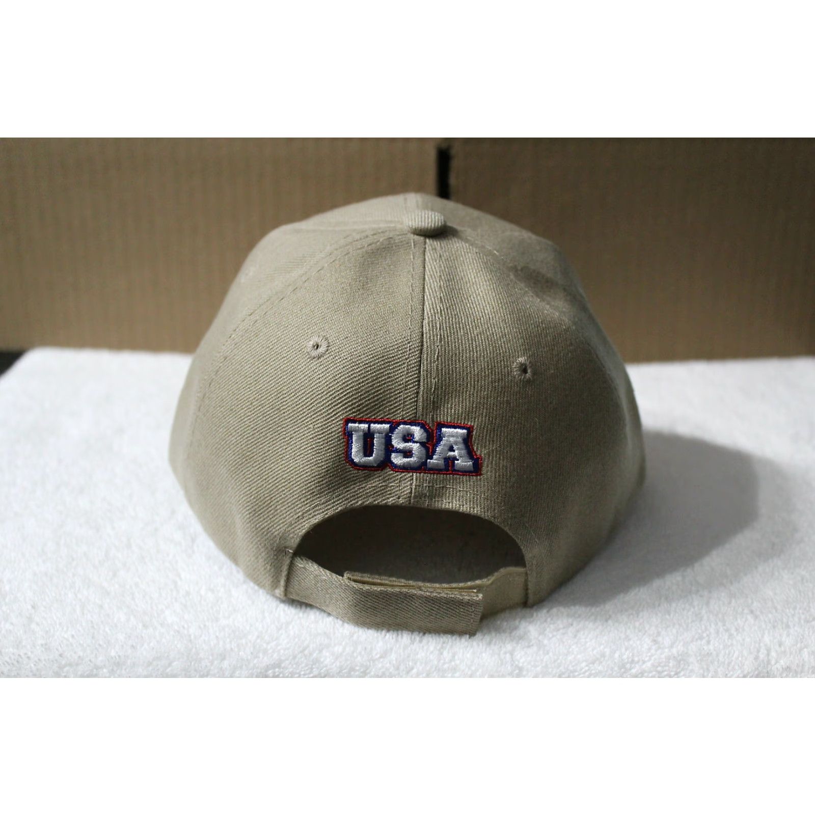 Vintage VINTAGE CALI Baseball Cap Men Adjustable Beige Eagle American Flag Outdoor 2018 Size ONE SIZE - 2 Thumbnail