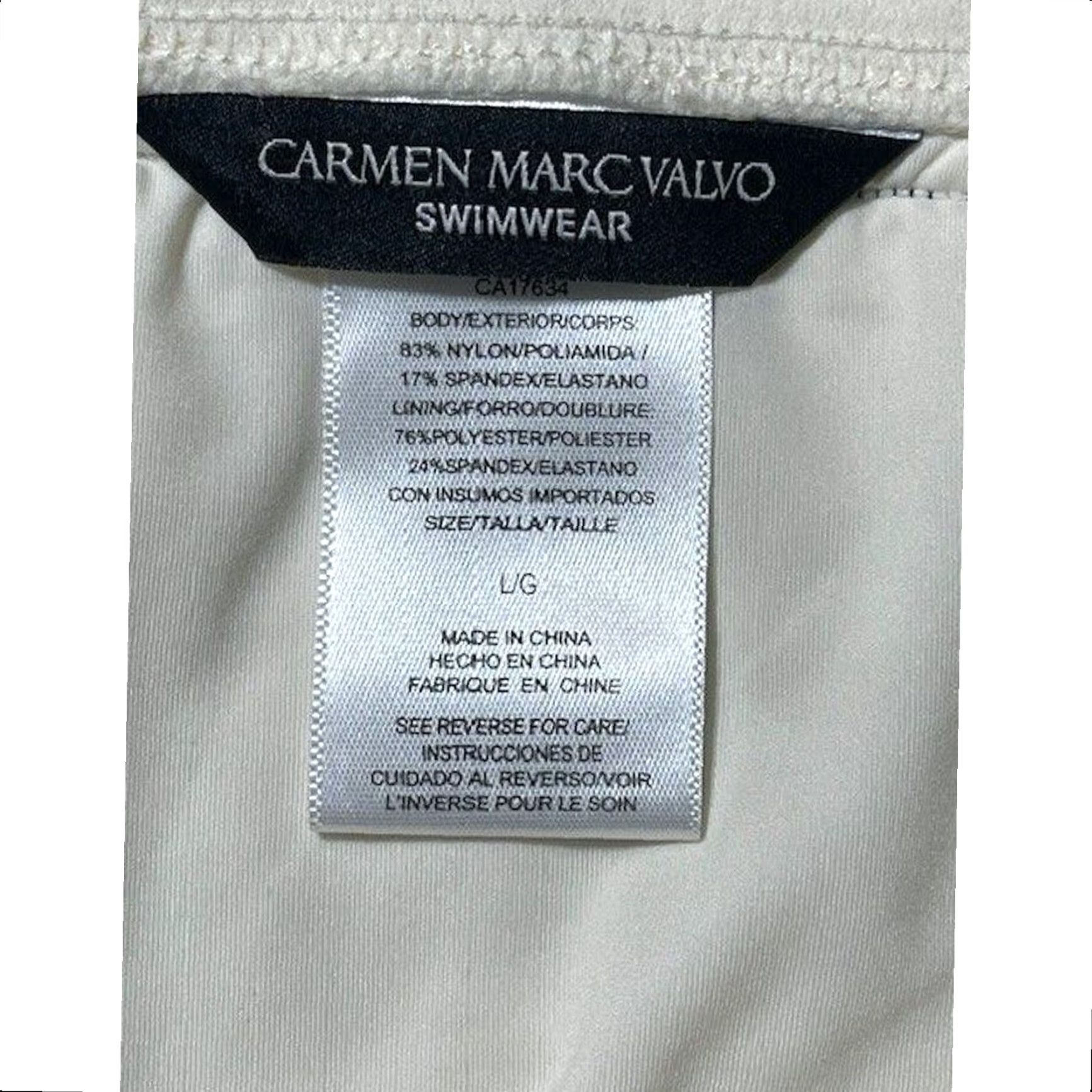 Vintage Carmen Marc Valvo Bikini Bottom Sz L Ivory Solid Nylon Spandex Lightweight Lined Beach Designer Resort 90s? Wait no 00s? Hmm Size 36" / US 14 / IT 50 - 6 Thumbnail