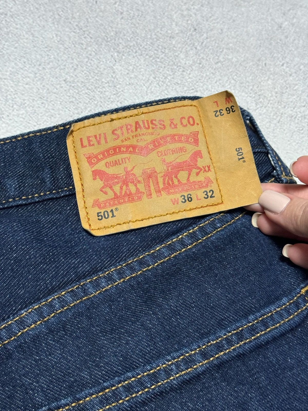 Levi's × Vintage Vintage Levis 501 Jeans Straight Baggy W36 L32 Baggy Y2K 90s Size US 36 / EU 52 - 5 Thumbnail