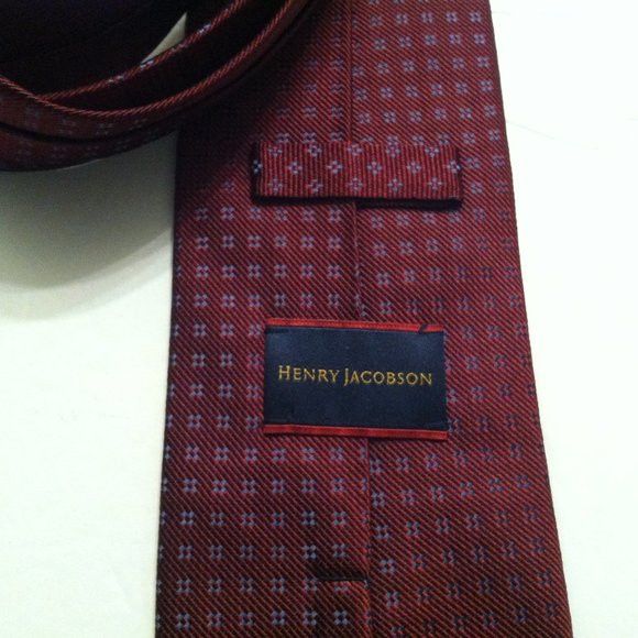 Other HENRY JACOBSON MEN'S NEW 100%SILK TIE WIDTH: 3 3/4" Size ONE SIZE - 3 Thumbnail