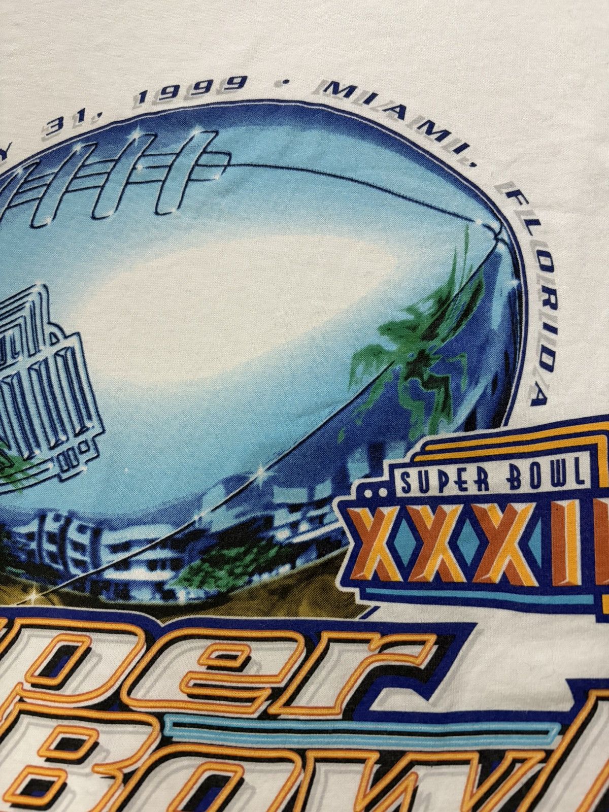 NFL Vintage 1999 Super Bowl XXXIII Miami Tee Size US XL / EU 56 / 4 - 2 Thumbnail