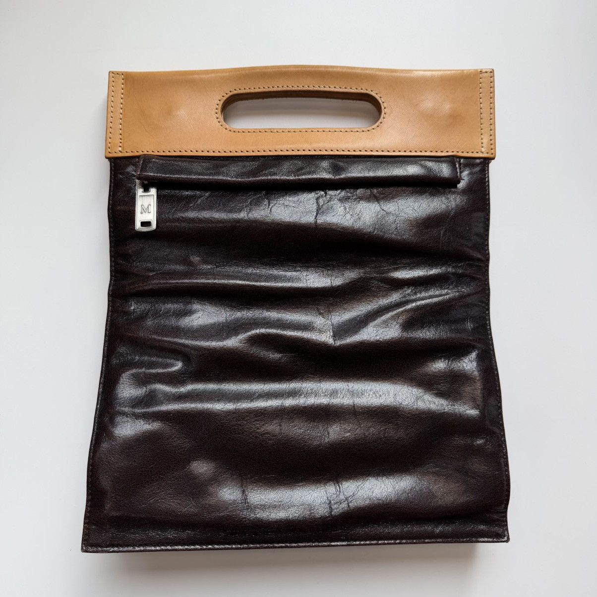 Other 1990s Masaki Matsushima Homme Leather Fold Handbag Size ONE SIZE - 2 Thumbnail