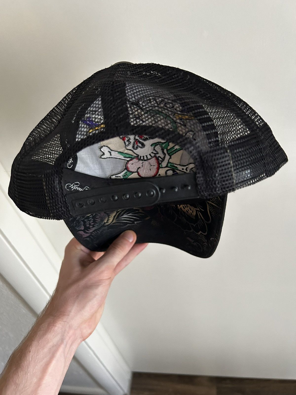 Ed Hardy × Sad Boys × Yung Lean Ed Hardy Love Dies Hard Trucker Hat Size ONE SIZE - 3 Thumbnail