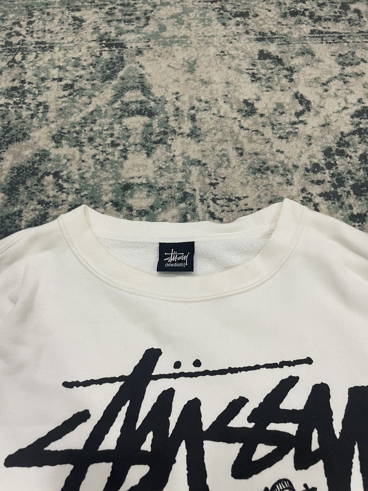Stussy Stussy Pump It Up Crewneck White Medium Size US L / EU 52-54 / 3 - 5 Thumbnail