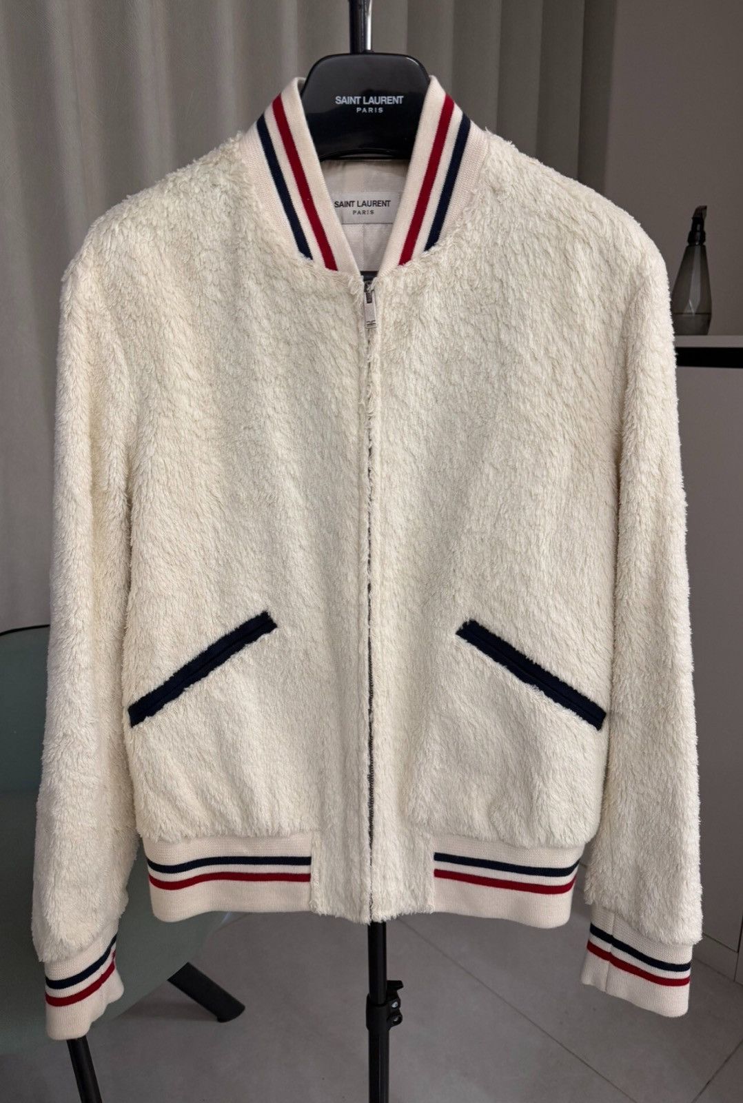 Saint Laurent Paris Saint Laurent SLP 2018FW Teddy Fleece Teddy Varsity Jacket Size US S / EU 44-46 / 1 - 1 Thumbnail