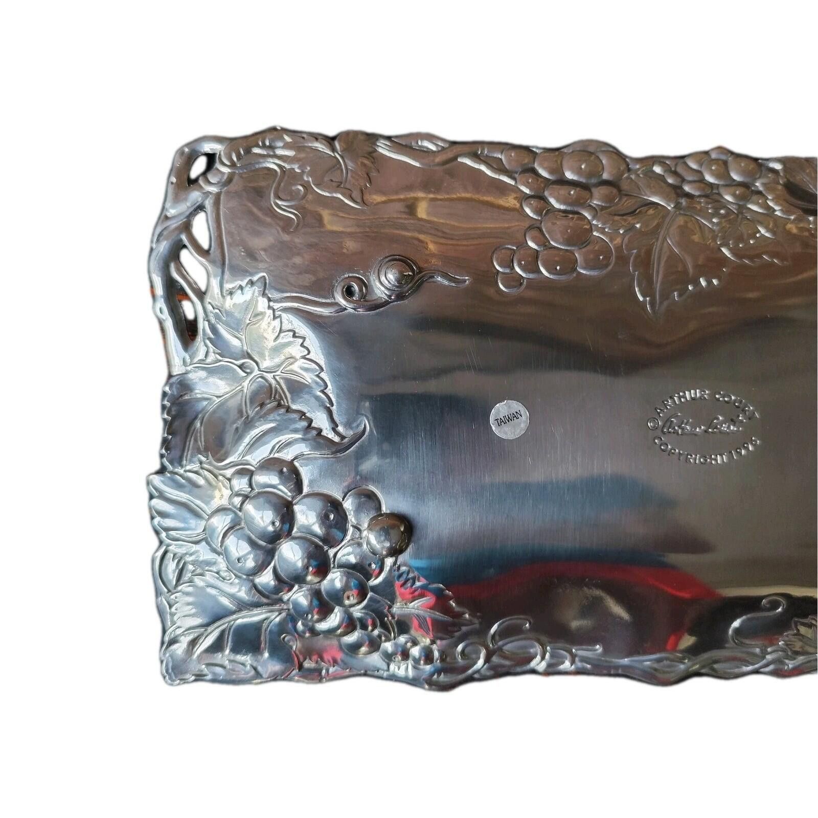 Other Vtg 1996 Arthur Court Serving Tray Grape Pattern W/ Verse Size ONE SIZE - 10 Thumbnail