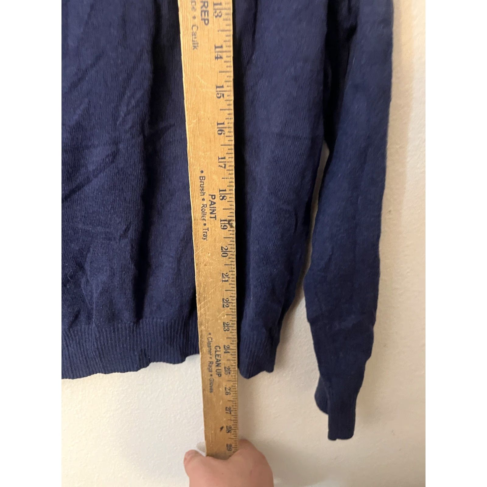 Croft & Barrow Croft Barrow Men's Button Up Knitted Pullover Sweater Cotton Rayon Striped Mock Neck Long Sleeve Size M Blue Size US M / EU 48-50 / 2 - 5 Thumbnail