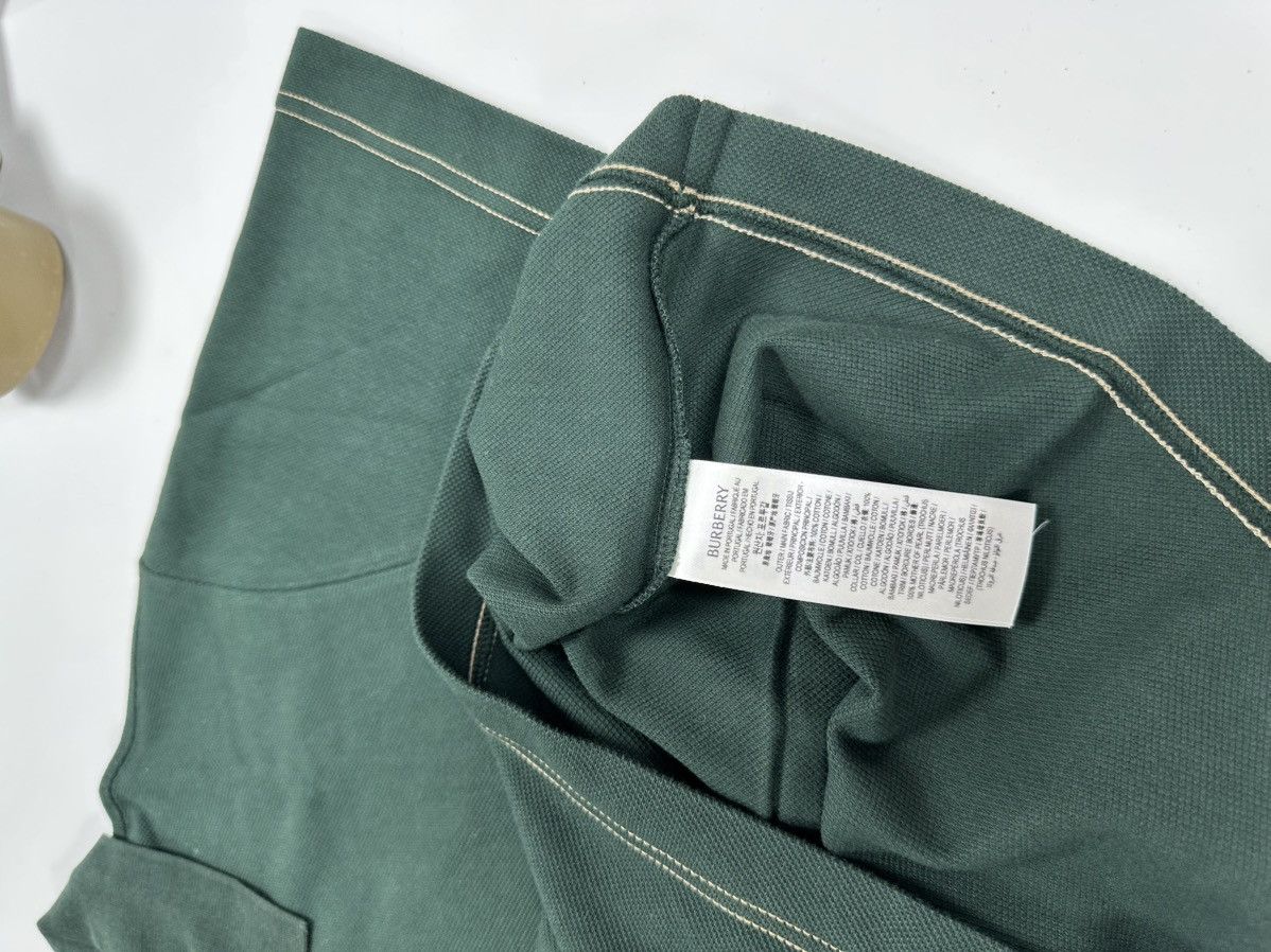 Burberry BURBERRY GREEN Polo Shirt with Embroidered Hem Size US M / EU 48-50 / 2 - 6 Thumbnail