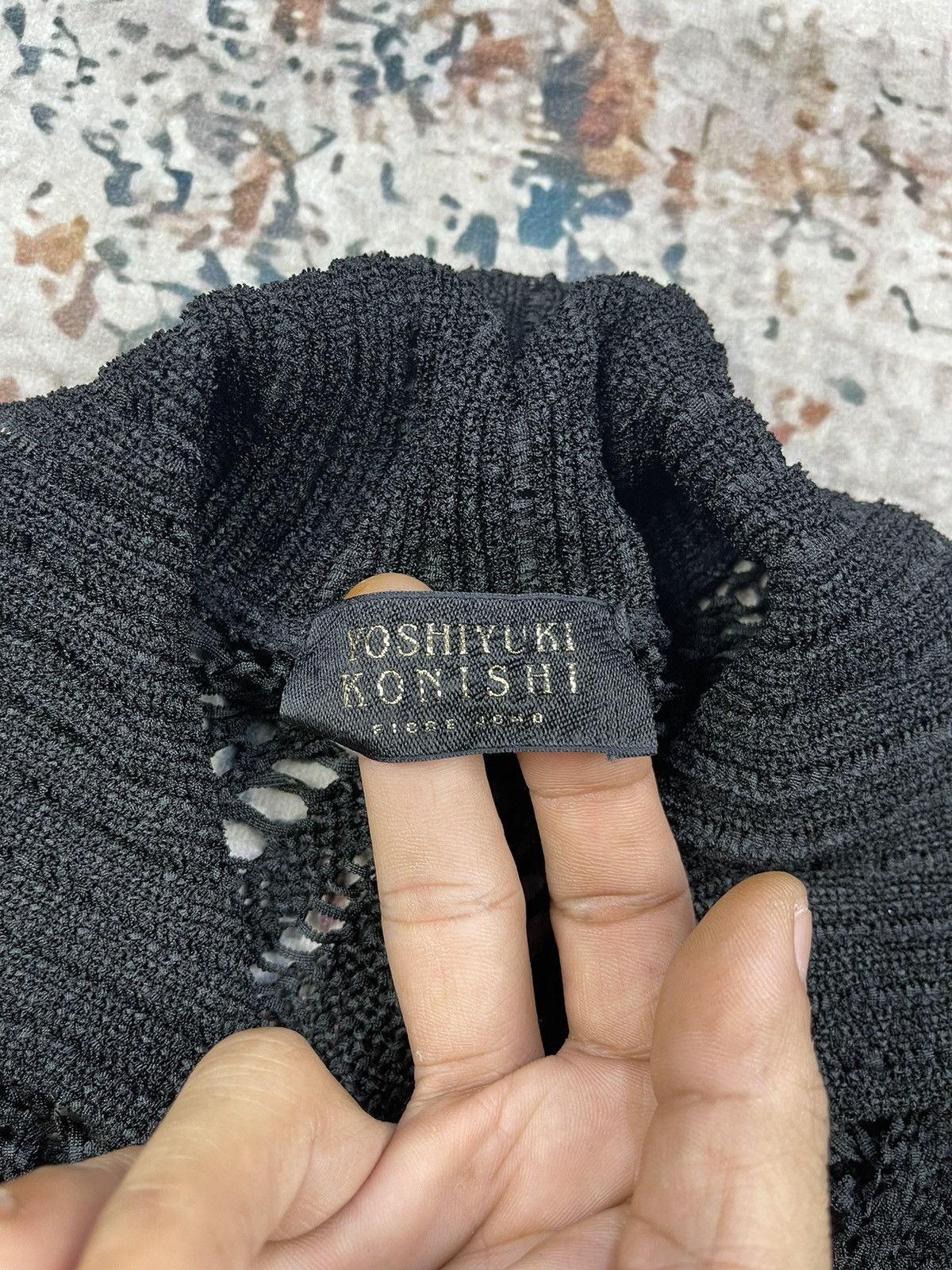 Yoshiyuki Konishi Ficce Diamond Knit Sweater Polo