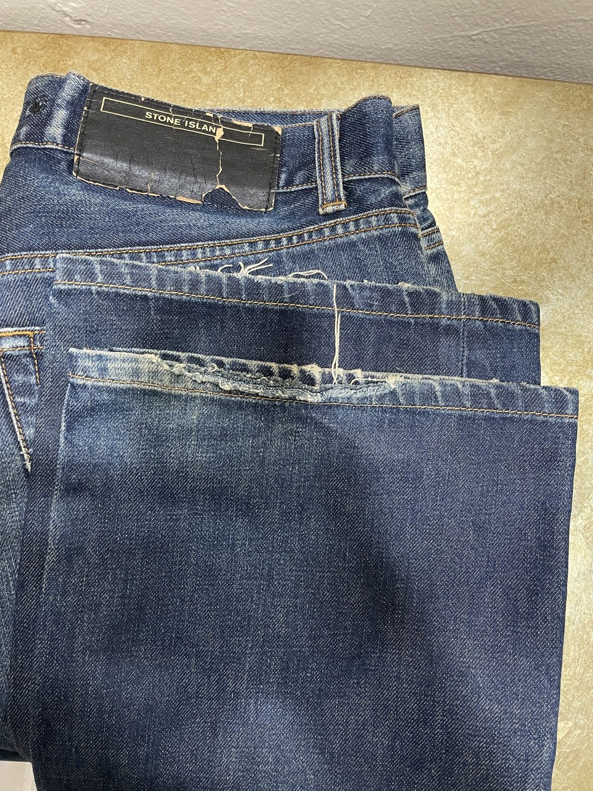Massimo Osti × Stone Island Vintage Stone Island designer denim stone wash Jeans W34 Size US 34 / EU 50 - 7 Thumbnail