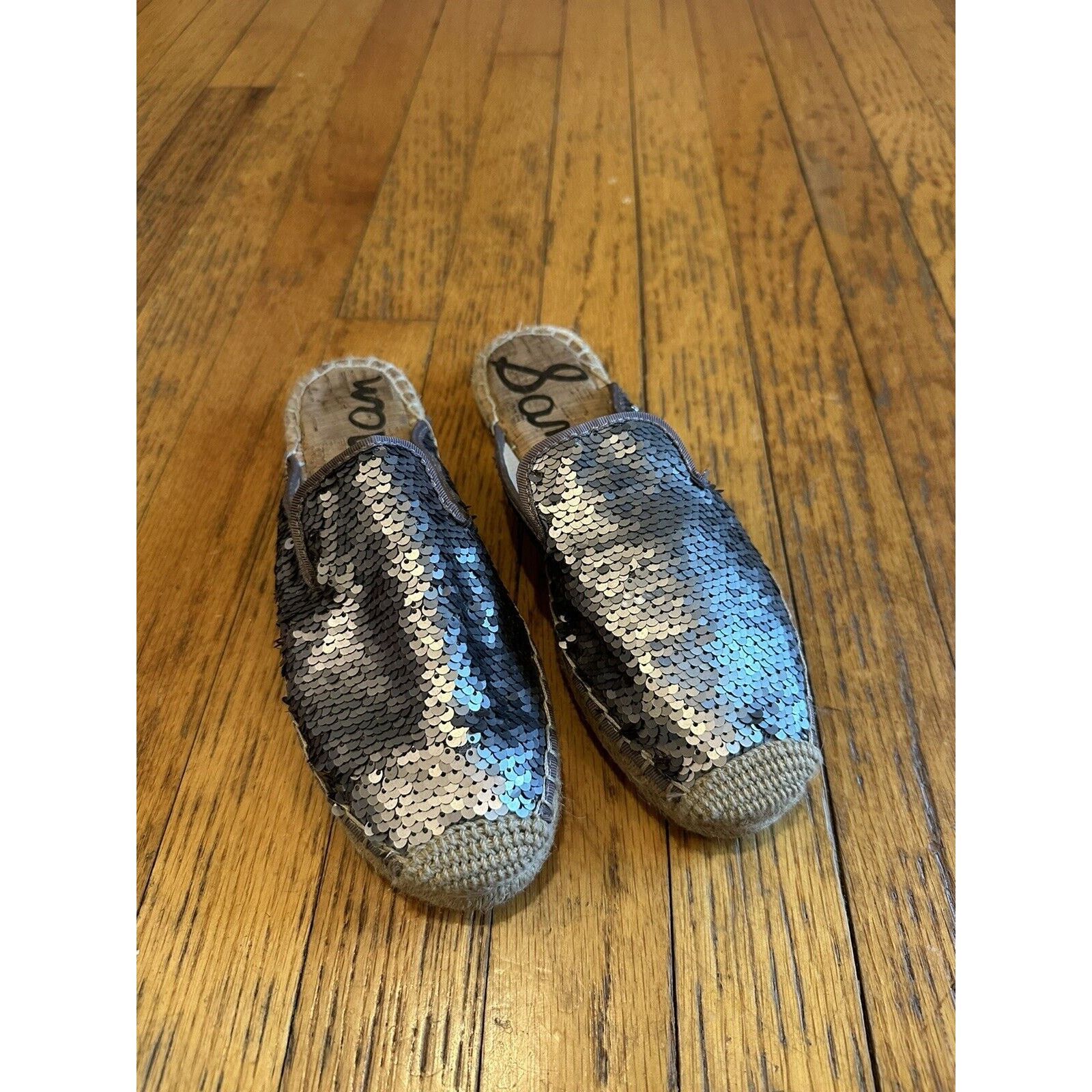 Sam Edelman Sam Edelman Mule Kerry Size 7.5 Women’s Pewter Sequins Size US 7.5 / IT 37.5 - 3 Thumbnail