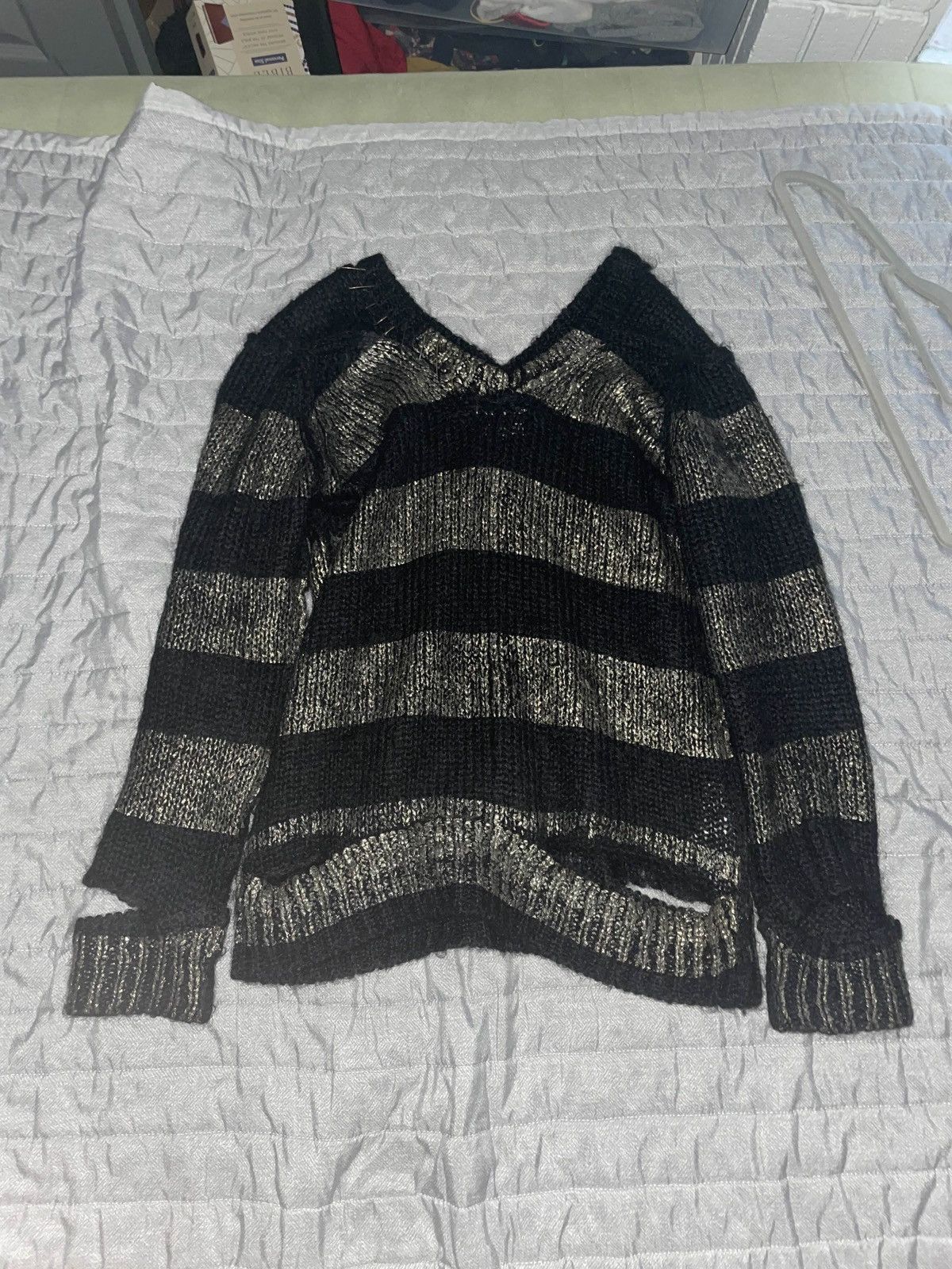 Junya Watanabe Junya watanabe striped safety pin sweater Size US S / EU 44-46 / 1 - 1 Thumbnail