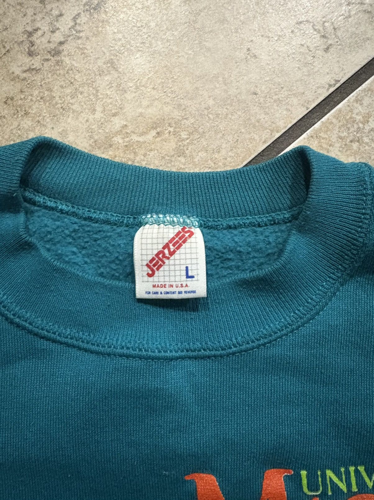 Jerzees Vintage college sweatshirt Size US L / EU 52-54 / 3 - 3 Thumbnail
