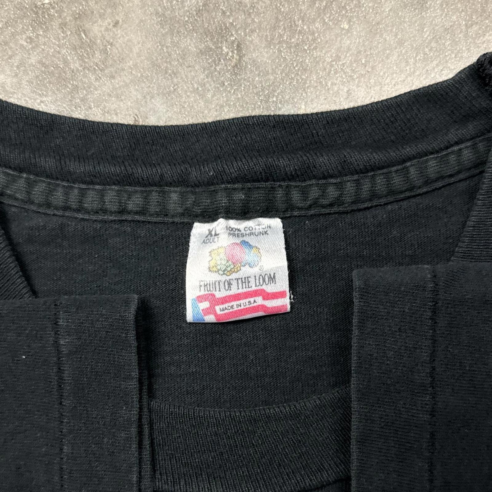 Fruit Of The Loom Black vintage 90s Streetwear Fruit Of The Loom T-Shirt Size US XL / EU 56 / 4 - 5 Thumbnail