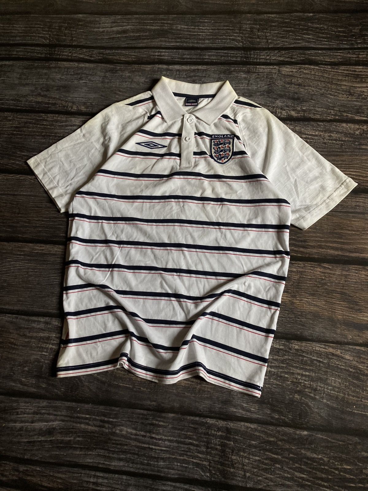Umbro ⚡️ England Umbro vintage soccer polo jersey Size US L / EU 52-54 / 3 - 1 Thumbnail