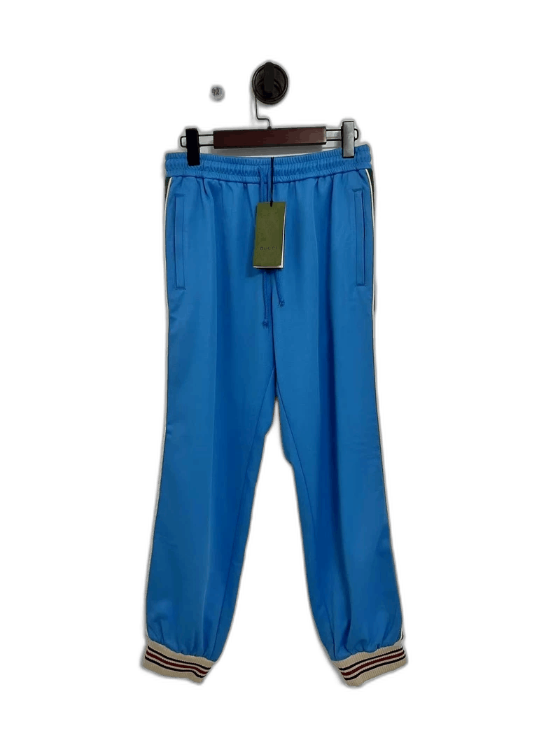 Gucci Blue Side Stripe Sports Pants-2506