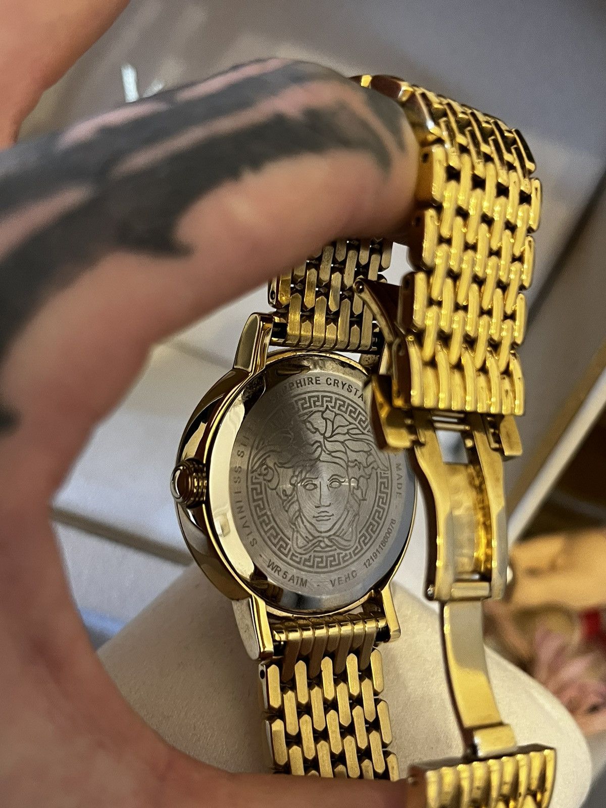 Versace Versace Virtus Quartz Black Dial Gold Watch Size ONE SIZE - 4 Thumbnail