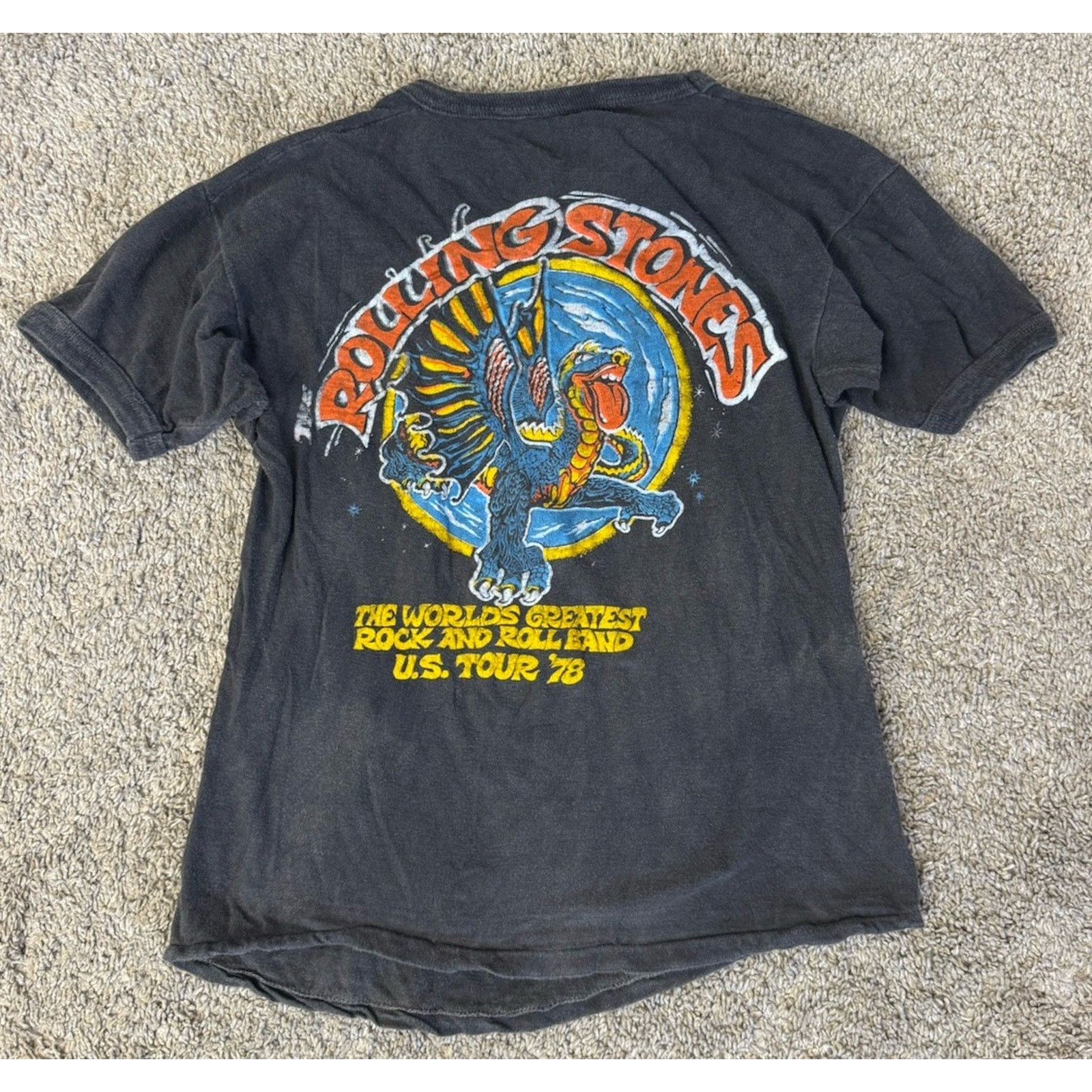 The Rolling Stones Original Vintage ROLLING STONES 1978 US/World Tour T-Shirt Size S / US 4 / IT 40 - 3 Thumbnail