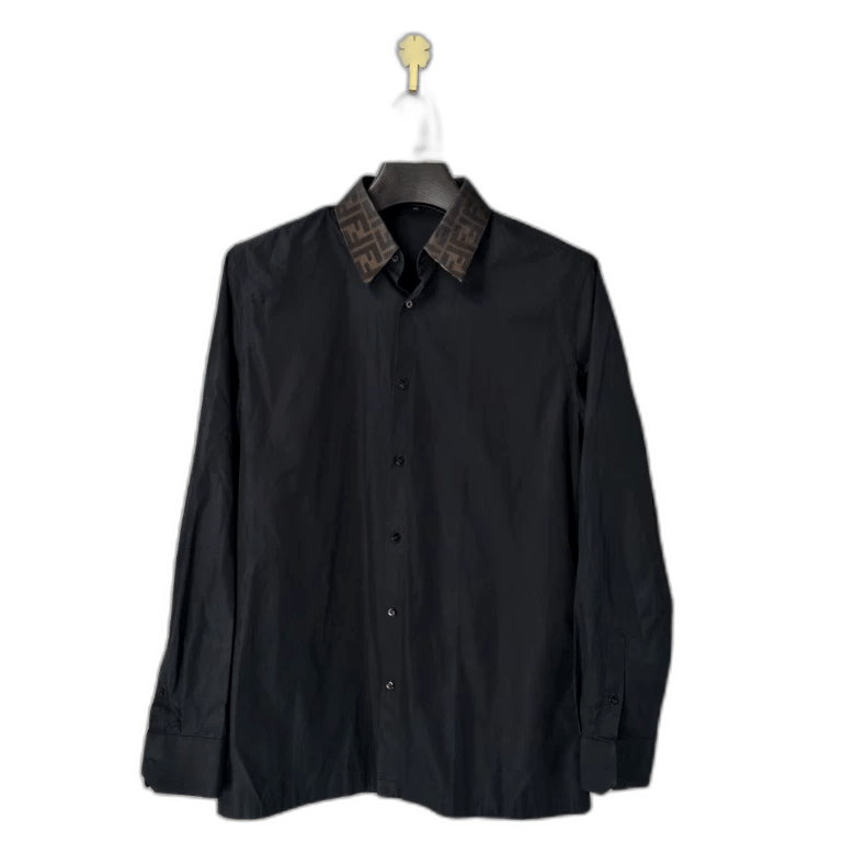 Fendi FENDI Long Sleeve Logo Shirt Size 40 Size US M / EU 48-50 / 2 - 1 Thumbnail