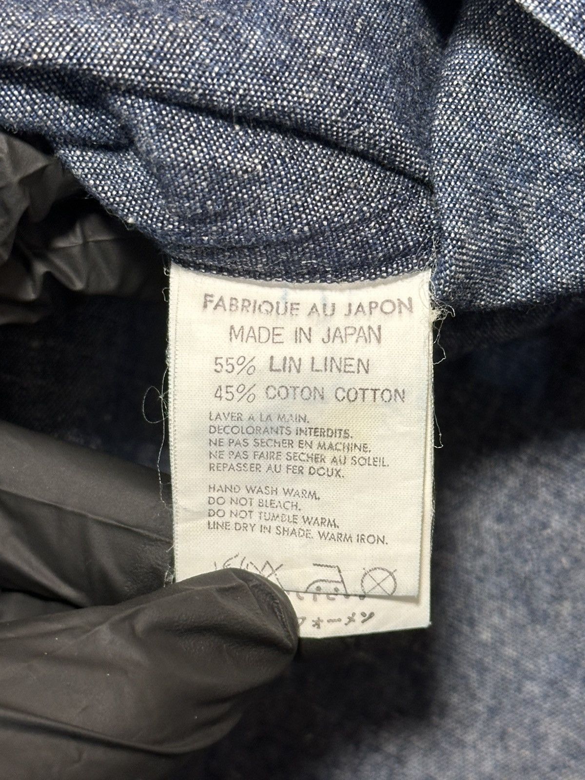 Y's for Men vintage YS Japanese denim work shirt in black. Size US XL / EU 56 / 4 - 15 Thumbnail