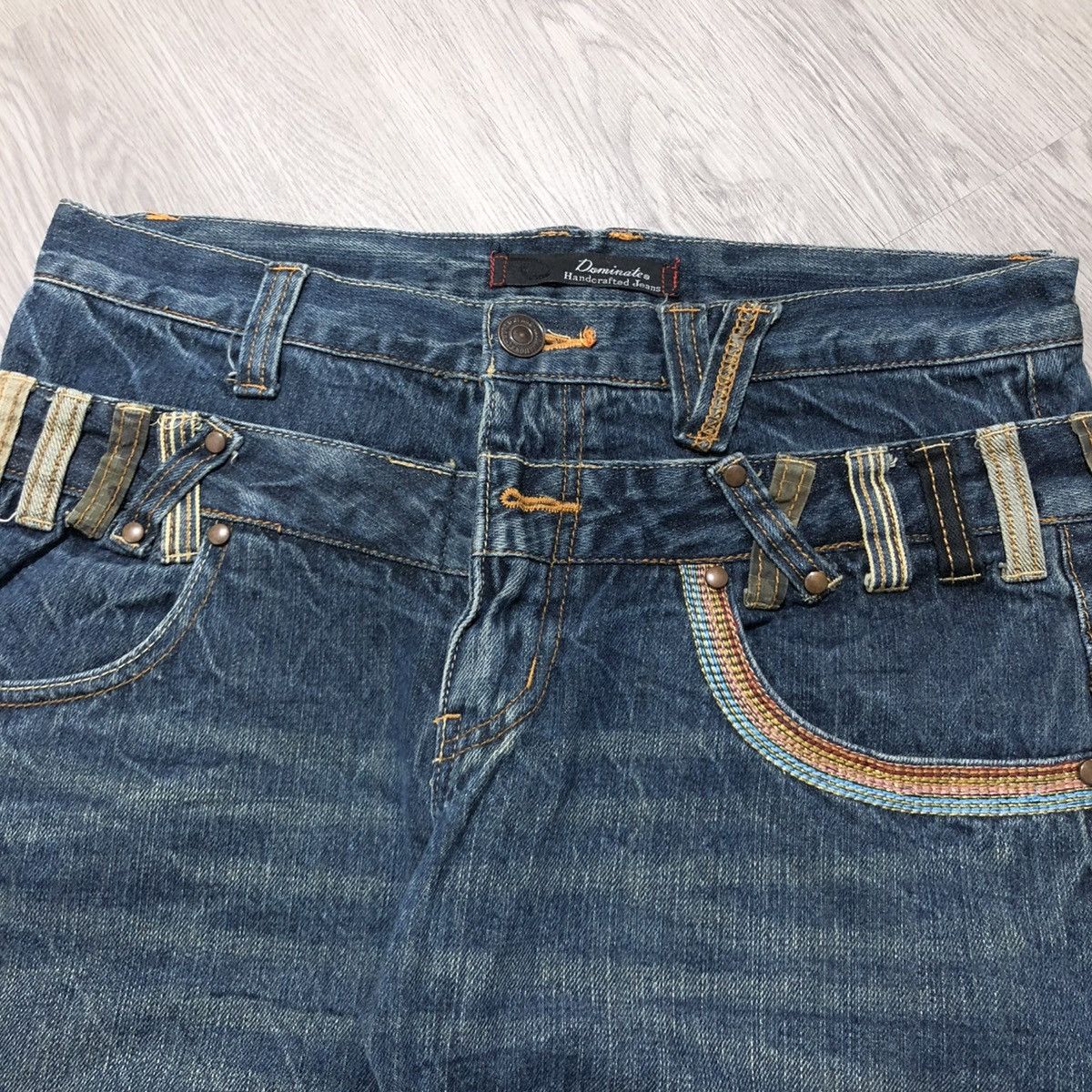If Six Was Nine 2000s Breathmint Double Waist Faded Beauty Beast Lgb Jeans Size US 32 / EU 48 - 12 Thumbnail