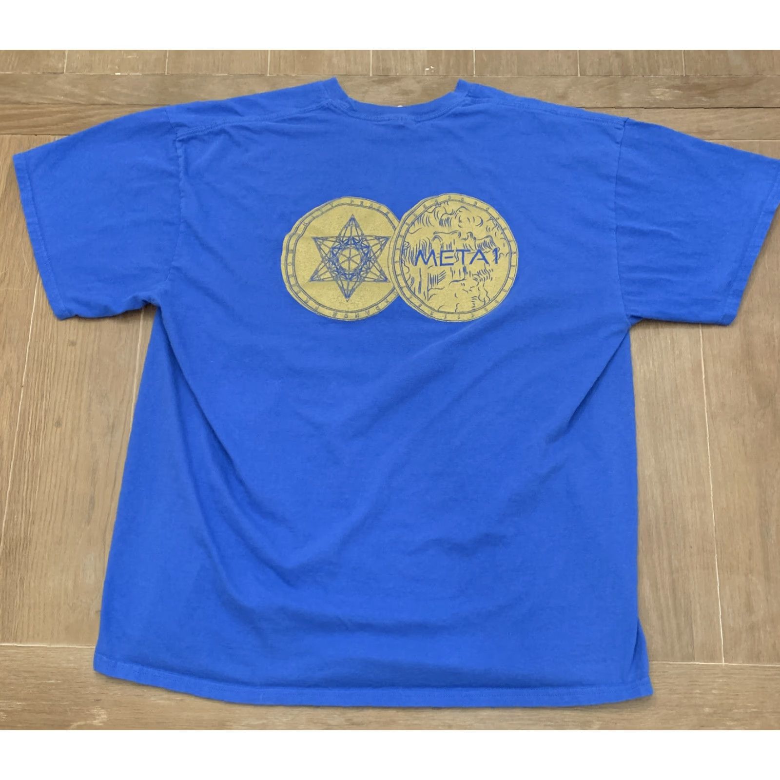 Vintage VINTAGE Rare Meta 1 Coin T shirt Mens 2XL Blue Coins 90s Theme Mens Size US XXL / EU 58 / 5 - 3 Thumbnail