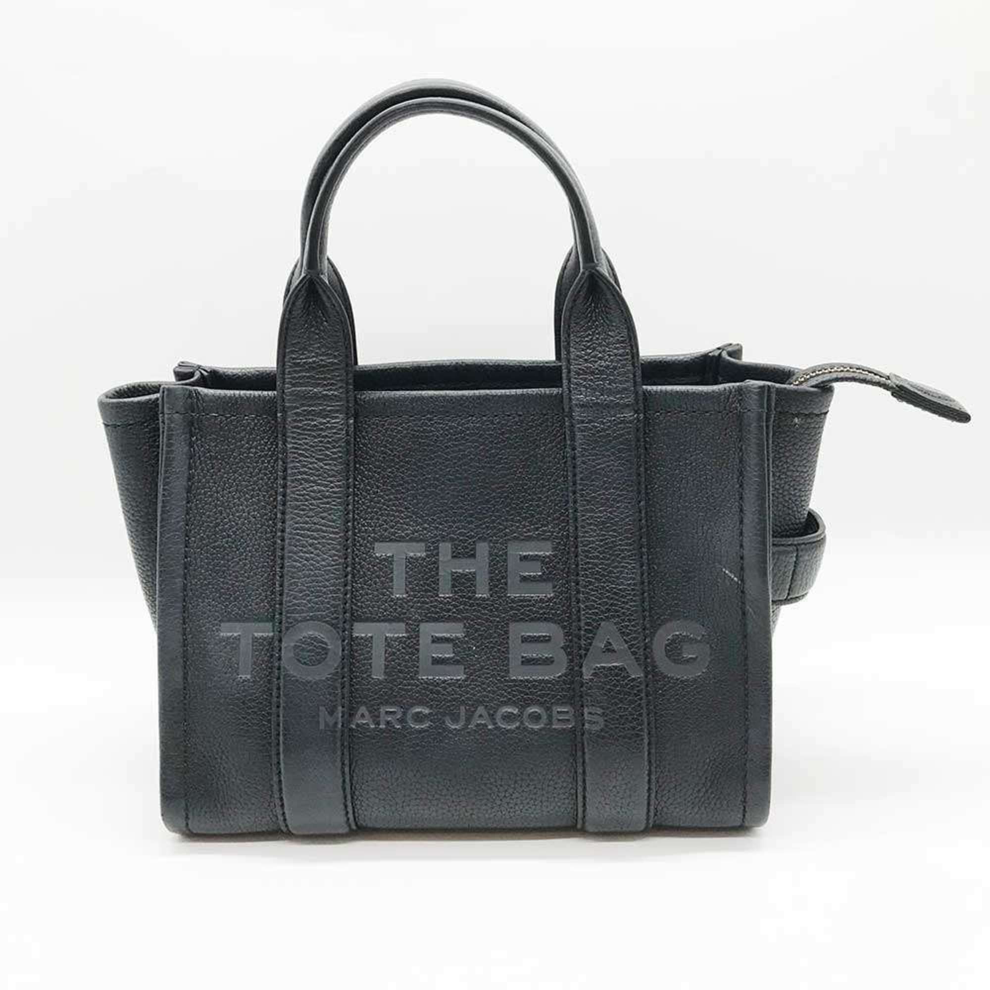 Marc Jacobs MARC JACOBS THE TOTE LEATHER BLACK Size ONE SIZE - 1 Thumbnail