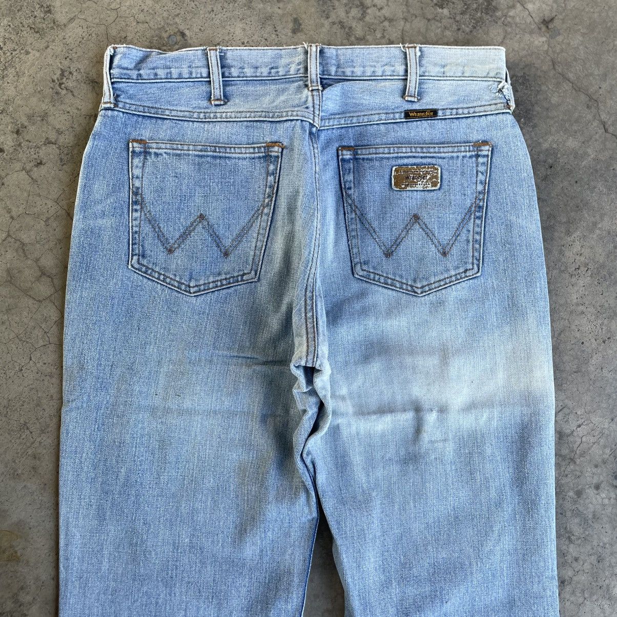 Wrangler 🔥Vintage Wrangler Stoned Washed Ripped Distress Denim Jeans Size US 33 - 5 Thumbnail